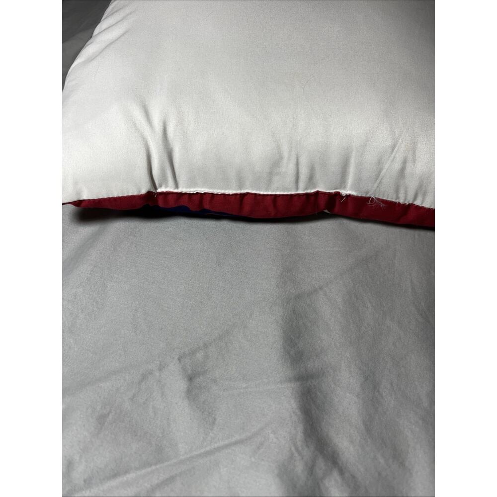 Red White Stripe Throw Pillows Navy Anchor Decor 15”x15” - Picture 3 of 3